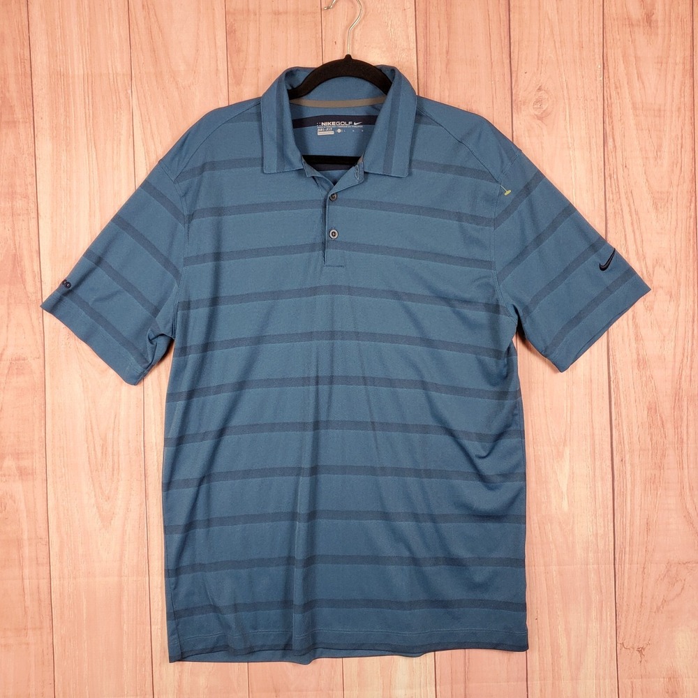 Nike Golf DRI-FIT Shirt Mens Sz Large Performance Fabric Embroidered